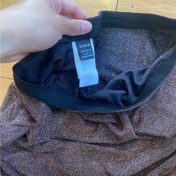 SHEIN Brown Glittery skirt Set - Size Small - Picture 3 of 6